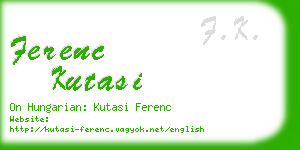 ferenc kutasi business card